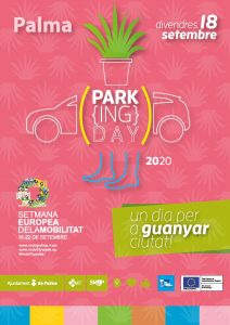 Cartell de l'edició 2020 del PARK(ing) Day de Palma.